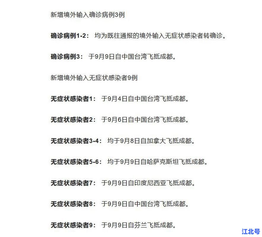 详细阅读:四川新增今天本土无症状最新通报!成都官方更新9月26日数据公布 四川新增今天本土无症状最新通报!成都官方更新9月26日数据公布